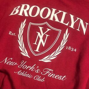 Old Navy Red Brooklyn Athletic Club Crewneck Sweatshirt Large